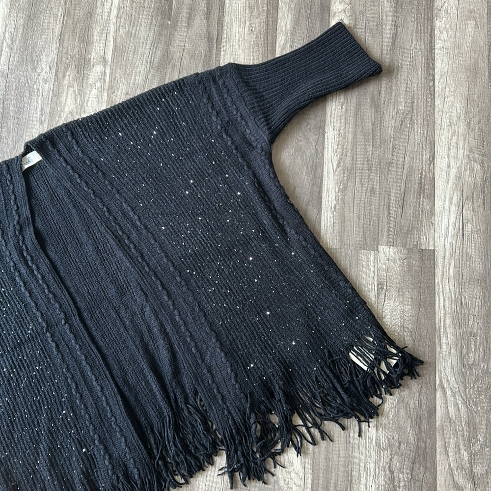 NEW Black Sequin & Fringe Cardigan - Picture 10 of 15
